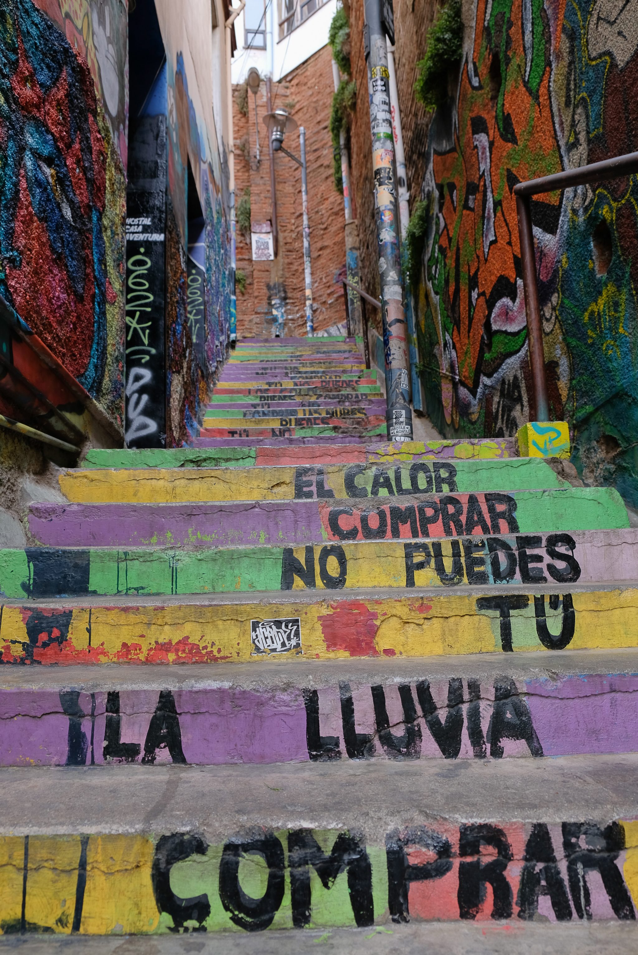 escalier coloré valparaiso chili