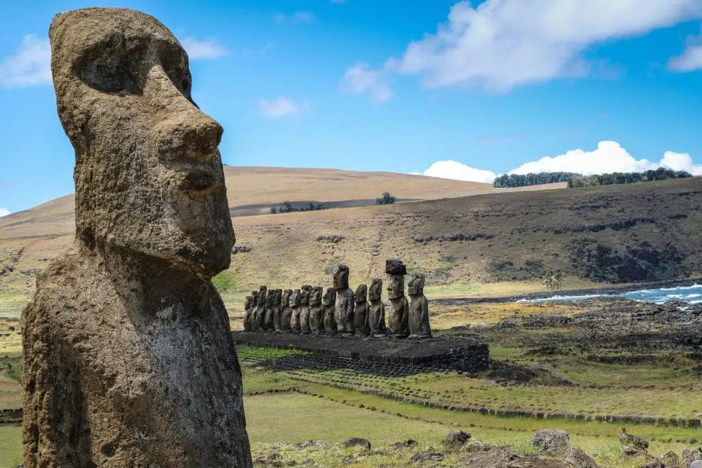 Rano Raraku island of moais easter