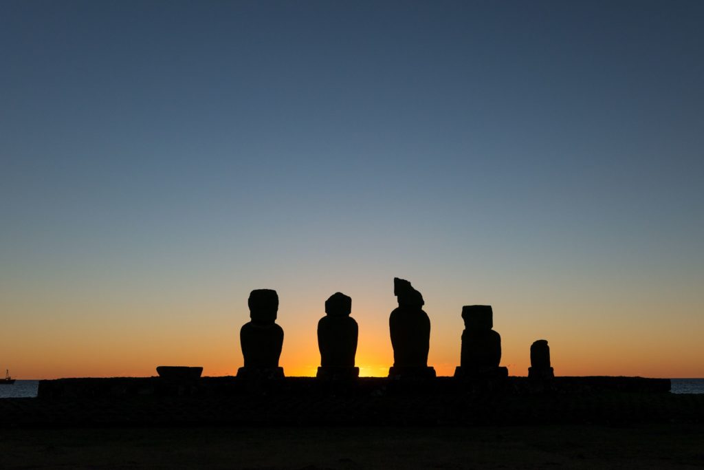 Tahai sunset easter island sunset