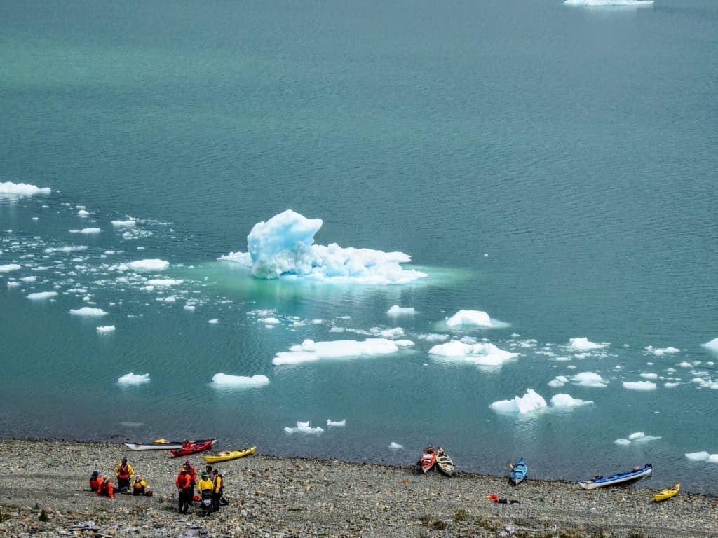 Activité kayak en patagonie