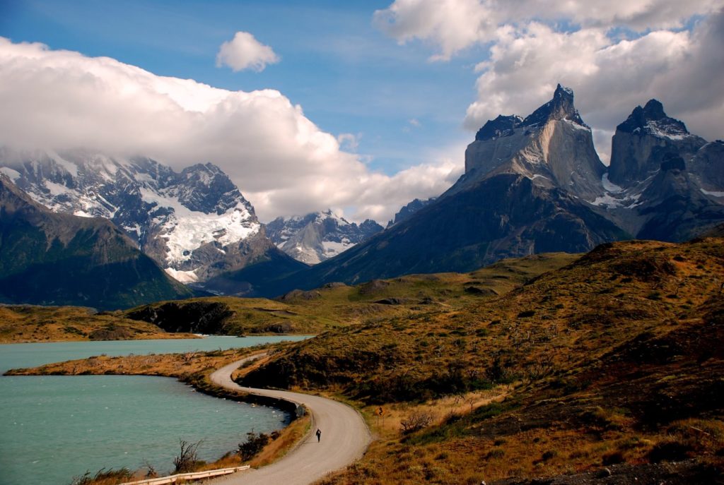 patagonia with turquoise blue lagoon