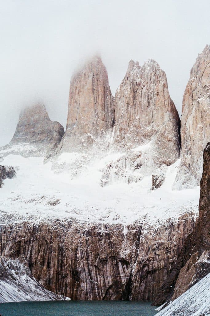 torres del paine en hiver