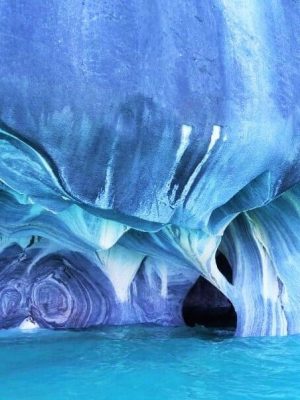 cathedral marble caves lake general carrera chili road southern patagonia turquoise blue lake